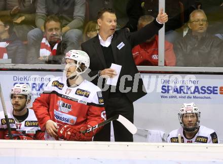 EBEL. Eishockey Bundesliga. KAC gegen 	EC Red Bull Salzburg. Trainer Mike Pellegrims (KAC). Klagenfurt, am 21.3.2017.
Foto: Kuess

---
pressefotos, pressefotografie, kuess, qs, qspictures, sport, bild, bilder, bilddatenbank