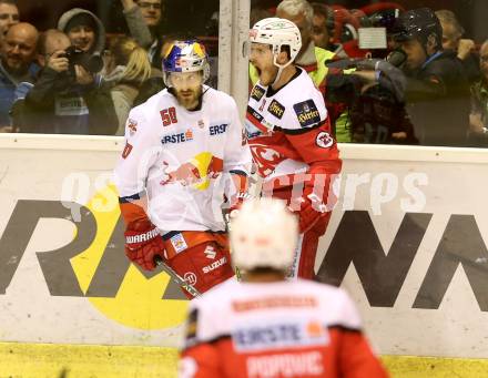 EBEL. Eishockey Bundesliga. KAC gegen 	EC Red Bull Salzburg. Torjubel Manuel Geier (KAC). Klagenfurt, am 21.3.2017.
Foto: Kuess

---
pressefotos, pressefotografie, kuess, qs, qspictures, sport, bild, bilder, bilddatenbank