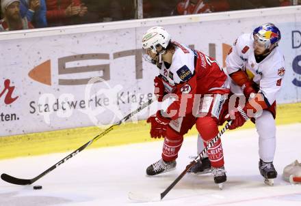 EBEL. Eishockey Bundesliga. KAC gegen 	EC Red Bull Salzburg. Thomas Hundertpfund, (KAC), Alexander Rauchenwald   (Salzburg). Klagenfurt, am 26.3.2017.
Foto: Kuess

---
pressefotos, pressefotografie, kuess, qs, qspictures, sport, bild, bilder, bilddatenbank