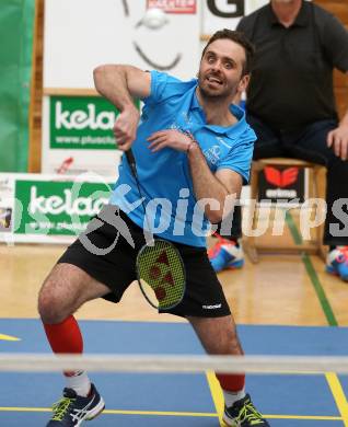 Badminton 2. Bundesliga. ASKOE Kelag Kaernten gegen BC Feldkirch.  Blagovest Kisyov (Kaernten). Klagenfurt, am 25.3.2017.
Foto: Kuess
---
pressefotos, pressefotografie, kuess, qs, qspictures, sport, bild, bilder, bilddatenbank