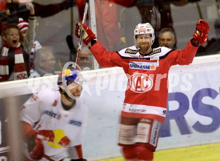 EBEL. Eishockey Bundesliga. KAC gegen 	EC Red Bull Salzburg. Torjubel Jamie Lundmark (KAC). Klagenfurt, am 26.3.2017.
Foto: Kuess

---
pressefotos, pressefotografie, kuess, qs, qspictures, sport, bild, bilder, bilddatenbank