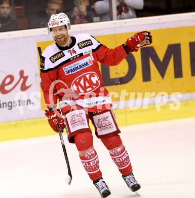 EBEL. Eishockey Bundesliga. KAC gegen 	EC Red Bull Salzburg. Torjubel Jamie Lundmark (KAC). Klagenfurt, am 26.3.2017.
Foto: Kuess

---
pressefotos, pressefotografie, kuess, qs, qspictures, sport, bild, bilder, bilddatenbank