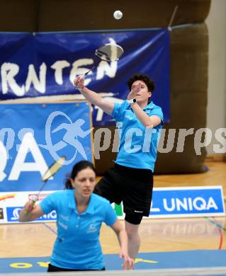 Badminton 2. Bundesliga. ASKOE Kelag Kaernten gegen BC Feldkirch.  Jenny Ertl, Atanaska Yurieva Spasova (Kaernten). Klagenfurt, am 25.3.2017.
Foto: Kuess
---
pressefotos, pressefotografie, kuess, qs, qspictures, sport, bild, bilder, bilddatenbank