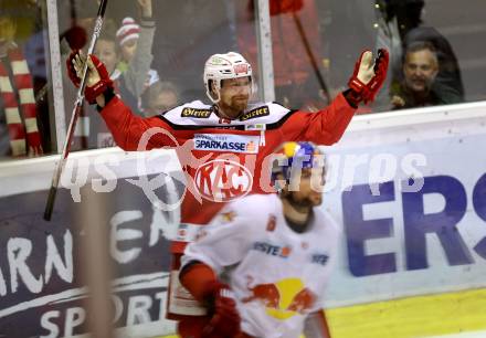 EBEL. Eishockey Bundesliga. KAC gegen 	EC Red Bull Salzburg. Torjubel Jamie Lundmark (KAC). Klagenfurt, am 26.3.2017.
Foto: Kuess

---
pressefotos, pressefotografie, kuess, qs, qspictures, sport, bild, bilder, bilddatenbank