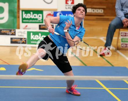 Badminton 2. Bundesliga. ASKOE Kelag Kaernten gegen BC Feldkirch.  Jenny Ertl (Kaernten). Klagenfurt, am 25.3.2017.
Foto: Kuess
---
pressefotos, pressefotografie, kuess, qs, qspictures, sport, bild, bilder, bilddatenbank