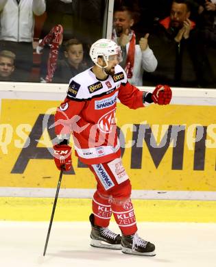 EBEL. Eishockey Bundesliga. KAC gegen 	EC Red Bull Salzburg. Torjubel Ziga Pance (KAC). Klagenfurt, am 26.3.2017.
Foto: Kuess

---
pressefotos, pressefotografie, kuess, qs, qspictures, sport, bild, bilder, bilddatenbank