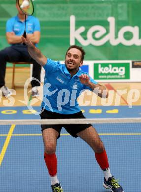 Badminton 2. Bundesliga. ASKOE Kelag Kaernten gegen BC Feldkirch.   Blagovest Kisyov (Kaernten). Klagenfurt, am 25.3.2017.
Foto: Kuess
---
pressefotos, pressefotografie, kuess, qs, qspictures, sport, bild, bilder, bilddatenbank
