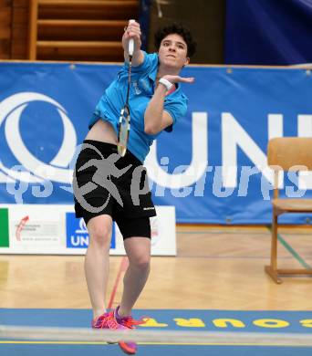 Badminton 2. Bundesliga. ASKOE Kelag Kaernten gegen BC Feldkirch.  Jenny Ertl (Kaernten). Klagenfurt, am 25.3.2017.
Foto: Kuess
---
pressefotos, pressefotografie, kuess, qs, qspictures, sport, bild, bilder, bilddatenbank