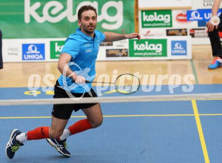 Badminton 2. Bundesliga. ASKOE Kelag Kaernten gegen BC Feldkirch.   Blagovest Kisyov (Kaernten). Klagenfurt, am 25.3.2017.
Foto: Kuess
---
pressefotos, pressefotografie, kuess, qs, qspictures, sport, bild, bilder, bilddatenbank