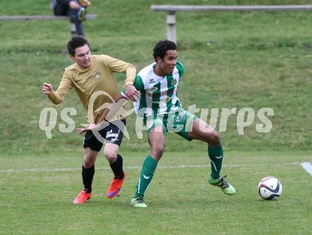 Fussball. Kaerntner Liga. Koettmannsdorf gegen Lienz. Philipp Gatti (Koettmannsdorf), Aziz Olayemi Ayodeji (Lienz). Koettmannsdorf, 26.3.2017.
Foto: Kuess
---
pressefotos, pressefotografie, kuess, qs, qspictures, sport, bild, bilder, bilddatenbank