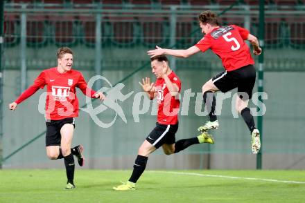 Fussball Regionalliga. SK Austria Klagenfurt gegen St. Florian. Torjubel (St. Florian). Klagenfurt, am 31.3.2017.
Foto: Kuess
---
pressefotos, pressefotografie, kuess, qs, qspictures, sport, bild, bilder, bilddatenbank