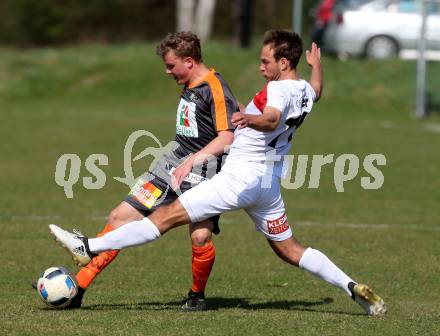 Fussball Kaerntner Liga. Maria Saal  gegen WAC Amateure. Bernhard Walzl (Maria Saal), Florian Manfred Schatz (WAC). Klagenfurt, am 1.4.2017.
Foto: Kuess
---
pressefotos, pressefotografie, kuess, qs, qspictures, sport, bild, bilder, bilddatenbank