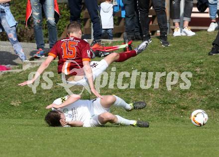 Fussball. Unterliga West. Ludmannsdorf gegen Rosegg. Oswin Rupp (Ludmannsdorf), Josef Reichmann (Rosegg). Ludmannsdorf, 2. 4. 2017.
Fotos: Kuess
---
pressefotos, pressefotografie, kuess, qs, qspictures, sport, bild, bilder, bilddatenbank