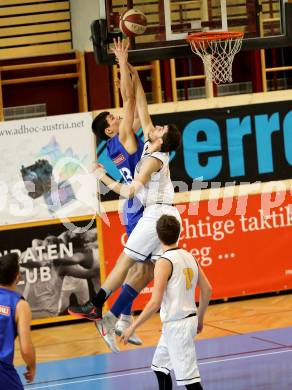 Basketball 2. Bundesliga. GD 22. Runde. Woerthersee Piraten gegen Timberwolves. Andreas Nuck  (Piraten), David RADOS  (Timberwolves). Klagenfurt, am 1.4.2017.
Foto: Kuess
---
pressefotos, pressefotografie, kuess, qs, qspictures, sport, bild, bilder, bilddatenbank
