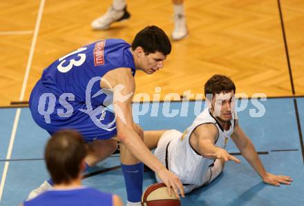Basketball 2. Bundesliga. GD 22. Runde. Woerthersee Piraten gegen Timberwolves.  Andreas Nuck	(Piraten), David RADOS (Timberwolves). Klagenfurt, am 1.4.2017.
Foto: Kuess
---
pressefotos, pressefotografie, kuess, qs, qspictures, sport, bild, bilder, bilddatenbank