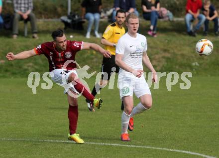 Fussball. Unterliga West. Ludmannsdorf gegen Rosegg. Gerfried Einspieler (Ludmannsdorf), Christoph Strasser (Rosegg). Ludmannsdorf, 2. 4. 2017.
Fotos: Kuess
---
pressefotos, pressefotografie, kuess, qs, qspictures, sport, bild, bilder, bilddatenbank