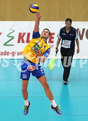 AVL. DenizBank AG Volley League Men. Finale. SK Posojilnica Aich/Dob gegen Hypo Tirol VT. Michal Hruska (Aich Dob). Bleiburg, am 6.4.2017.
Foto: Kuess
---
pressefotos, pressefotografie, kuess, qs, qspictures, sport, bild, bilder, bilddatenbank