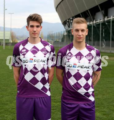 Fussball. Regionalliga.  SK Austria Klagenfurt. Mannschaftsfototermin. Lukas Hausott, Florian Jaritz. Klagenfurt, 5.4.2017.
Foto: Kuess
---
pressefotos, pressefotografie, kuess, qs, qspictures, sport, bild, bilder, bilddatenbank