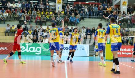 AVL. DenizBank AG Volley League Men. Finale. SK Posojilnica Aich/Dob gegen Hypo Tirol VT. Jubel (Aich Dob). Bleiburg, am 6.4.2017.
Foto: Kuess
---
pressefotos, pressefotografie, kuess, qs, qspictures, sport, bild, bilder, bilddatenbank
