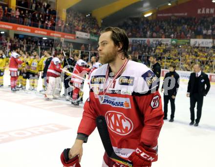EBEL. Eishockey Bundesliga. KAC gegen 	UPC Vienna Capitals. Thomas Hundertpfund (KAC). Klagenfurt, am 7.4.2017.
Foto: Kuess

---
pressefotos, pressefotografie, kuess, qs, qspictures, sport, bild, bilder, bilddatenbank