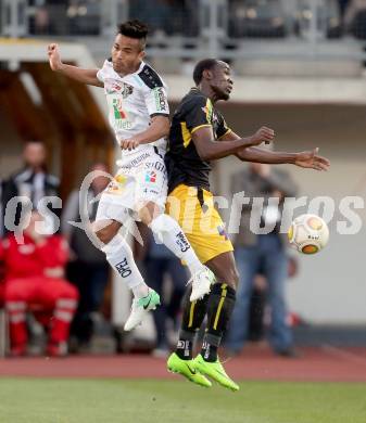 Fussball Bundesliga. RZ Pellets WAC gegen Cashpoint SCR Altach. Stephan Palla, (WAC), Nicolas Brice Moumi Ngamaleu (Altach). Wolfsberg, am 8.3.2017.
Foto: Kuess

---
pressefotos, pressefotografie, kuess, qs, qspictures, sport, bild, bilder, bilddatenbank