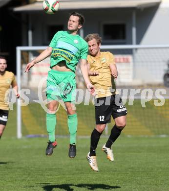 Fussball. Kaerntner Liga. Koettmannsdorf gegen Lendorf. Martin Trattnig (Koettmannsdorf), Marco Moser (Lendorf). Koettmannsdorf, 9.4.2017.
Foto: Kuess
---
pressefotos, pressefotografie, kuess, qs, qspictures, sport, bild, bilder, bilddatenbank