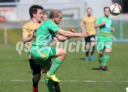 Fussball. Kaerntner Liga. Koettmannsdorf gegen Lendorf. Philipp Gatti (Koettmannsdorf), Martin Morgenstern (Lendorf). Koettmannsdorf, 9.4.2017.
Foto: Kuess
---
pressefotos, pressefotografie, kuess, qs, qspictures, sport, bild, bilder, bilddatenbank