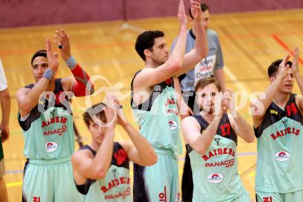 Basketball 2. Bundesliga. Play off. Viertelfinale. VF1. Raiders Villach gegen Dornbirn Lions. Jubel Villach. Villach, am 9.4.2017.
Foto: Kuess
---
pressefotos, pressefotografie, kuess, qs, qspictures, sport, bild, bilder, bilddatenbank