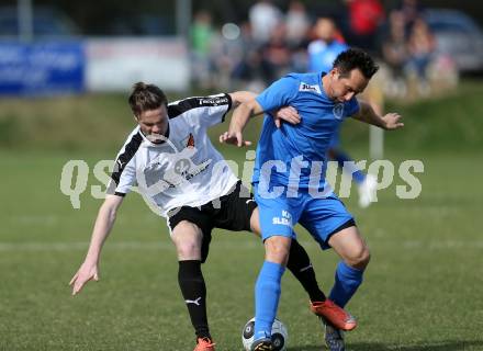 Fussball. Kaerntner Liga. Eberstein gegen ASV. Aleksandar Radonjic (Eberstein), Matthias Dollinger (ASV). Eberstein, 8.4.2017.
Foto: Kuess
---
pressefotos, pressefotografie, kuess, qs, qspictures, sport, bild, bilder, bilddatenbank