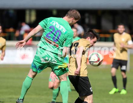 Fussball. Kaerntner Liga. Koettmannsdorf gegen Lendorf. Philipp Gatti (Koettmannsdorf), Martin Nagy (Lendorf). Koettmannsdorf, 9.4.2017.
Foto: Kuess
---
pressefotos, pressefotografie, kuess, qs, qspictures, sport, bild, bilder, bilddatenbank