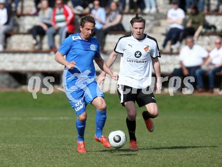 Fussball. Kaerntner Liga. Eberstein gegen ASV. Aleksandar Radonjic (Eberstein), Stefan Dollinger (ASV). Eberstein, 8.4.2017.
Foto: Kuess
---
pressefotos, pressefotografie, kuess, qs, qspictures, sport, bild, bilder, bilddatenbank