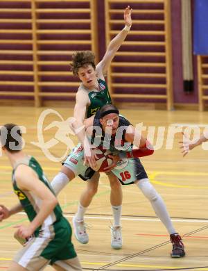 Basketball 2. Bundesliga. Play off. Viertelfinale. VF1. Raiders Villach gegen Dornbirn Lions. Marko Kolaric (Villach), Henry Robert Newell Wilkins (Dornbirn). Villach, am 9.4.2017.
Foto: Kuess
---
pressefotos, pressefotografie, kuess, qs, qspictures, sport, bild, bilder, bilddatenbank