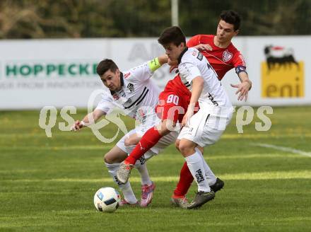 Fussball Kaerntner Liga. ATUS Ferlach gegen WAC Amateure. Lukas Jaklitsch (Ferlach), Sandro Widni, Alexander Ranacher (WAC). Ferlach, am 13.4.2017.
Foto: Kuess
---
pressefotos, pressefotografie, kuess, qs, qspictures, sport, bild, bilder, bilddatenbank
