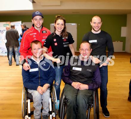 Kaernten Sport.  Lukas Kollegger, Beatrice Weiss, Patrick Valet; vorne vl. Lucas Fiedler, Michael Knauder. Klagenfurt, 20.4.2017.
Foto: Kuess
---
pressefotos, pressefotografie, kuess, qs, qspictures, sport, bild, bilder, bilddatenbank