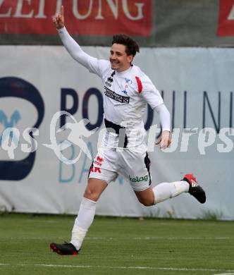 Fussball Kaerntner Liga. SAK gegen Bleiburg. Torjubel Philipp Diex, (SAK). Welzenegg, am 21.4.2017.
Foto: Kuess
---
pressefotos, pressefotografie, kuess, qs, qspictures, sport, bild, bilder, bilddatenbank