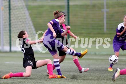 Fussball. Frauen. 2. Liga Ost Sued. Carinthians Spittal gegen FC Feldkirchen/SV Magdalensberg. Laura Elisabeth Santner, (Spittal),  Nadine Celine Just (Feldkirchen/SV Magdalensberg). Spittal, am 16.4.2017.
Foto: Kuess
---
pressefotos, pressefotografie, kuess, qs, qspictures, sport, bild, bilder, bilddatenbank