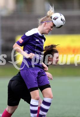 Fussball. Frauen. 2. Liga Ost Sued. Carinthians Spittal gegen FC Feldkirchen/SV Magdalensberg. Jasmin Michelle Ortner, (Spittal),  Julia Jandl (Feldkirchen/SV Magdalensberg). Spittal, am 16.4.2017.
Foto: Kuess
---
pressefotos, pressefotografie, kuess, qs, qspictures, sport, bild, bilder, bilddatenbank