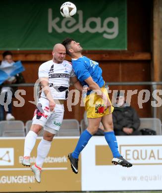 Fussball Kaerntner Liga. SAK gegen Bleiburg. Zan Kolar, (SAK), Daniel Horst Ramsauer  (Bleiburg). Welzenegg, am 21.4.2017.
Foto: Kuess
---
pressefotos, pressefotografie, kuess, qs, qspictures, sport, bild, bilder, bilddatenbank