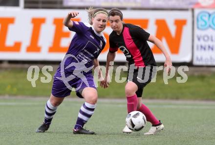 Fussball. Frauen. 2. Liga Ost Sued. Carinthians Spittal gegen FC Feldkirchen/SV Magdalensberg. Carmen Oberressl,  (Spittal), Katrin Illgoutz (Feldkirchen/SV Magdalensberg). Spittal, am 16.4.2017.
Foto: Kuess
---
pressefotos, pressefotografie, kuess, qs, qspictures, sport, bild, bilder, bilddatenbank