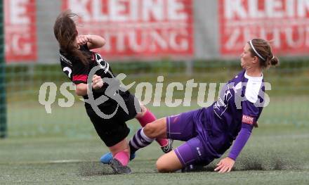 Fussball. Frauen. 2. Liga Ost Sued. Carinthians Spittal gegen FC Feldkirchen/SV Magdalensberg. Nina Vasileva Hristova, (Spittal),  Celine Arthofer  (Feldkirchen/SV Magdalensberg). Spittal, am 16.4.2017.
Foto: Kuess
---
pressefotos, pressefotografie, kuess, qs, qspictures, sport, bild, bilder, bilddatenbank