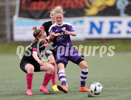 Fussball. Frauen. 2. Liga Ost Sued. Carinthians Spittal gegen FC Feldkirchen/SV Magdalensberg. Jasmin Michelle Ortner, (Spittal),  Alissa Lamzari  (Feldkirchen/SV Magdalensberg). Spittal, am 16.4.2017.
Foto: Kuess
---
pressefotos, pressefotografie, kuess, qs, qspictures, sport, bild, bilder, bilddatenbank