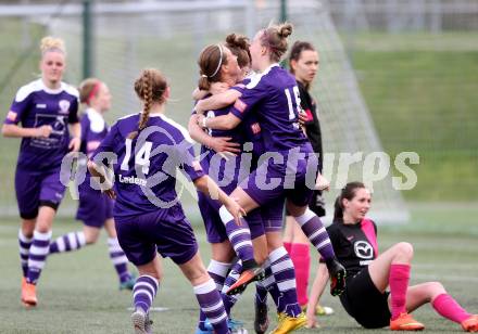Fussball. Frauen. 2. Liga Ost Sued. Carinthians Spittal gegen FC Feldkirchen/SV Magdalensberg. Torjubel  (Spittal). Spittal, am 16.4.2017.
Foto: Kuess
---
pressefotos, pressefotografie, kuess, qs, qspictures, sport, bild, bilder, bilddatenbank