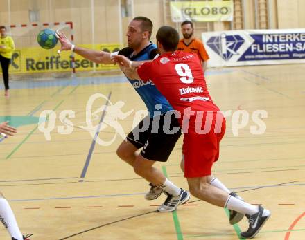Handball. HLA. Playoff. Viertelfinale. SC Ferlach gegen Alpla HC Hard. Risto Arnaudovski, (Ferlach), Boris Zivkovic (Hard). Ferlach, am 23.4.2017.
Foto: Kuess
---
pressefotos, pressefotografie, kuess, qs, qspictures, sport, bild, bilder, bilddatenbank