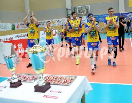 AVL. DenizBank AG Volley League Men. 5. Finalspiel. SK Posojilnica Aich/Dob gegen Hypo Tirol VT.  Enttaeuscht (Aich Dob). Bleiburg, am 23.4.2017.
Foto: Kuess
---
pressefotos, pressefotografie, kuess, qs, qspictures, sport, bild, bilder, bilddatenbank