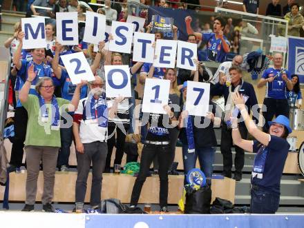 AVL. DenizBank AG Volley League Men. 5. Finalspiel. SK Posojilnica Aich/Dob gegen Hypo Tirol VT. Fans  (Tirol). Bleiburg, am 23.4.2017.
Foto: Kuess
---
pressefotos, pressefotografie, kuess, qs, qspictures, sport, bild, bilder, bilddatenbank