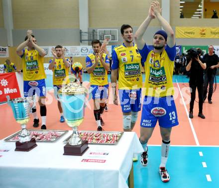 AVL. DenizBank AG Volley League Men. 5. Finalspiel. SK Posojilnica Aich/Dob gegen Hypo Tirol VT.  Enttaeuscht (Aich Dob). Bleiburg, am 23.4.2017.
Foto: Kuess
---
pressefotos, pressefotografie, kuess, qs, qspictures, sport, bild, bilder, bilddatenbank