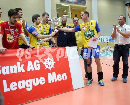 AVL. DenizBank AG Volley League Men. 5. Finalspiel. SK Posojilnica Aich/Dob gegen Hypo Tirol VT.  Nejc Pusnik (Aich Dob). Bleiburg, am 23.4.2017.
Foto: Kuess
---
pressefotos, pressefotografie, kuess, qs, qspictures, sport, bild, bilder, bilddatenbank