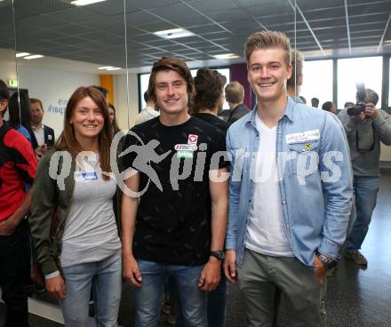 Olympiazentrum Kaernten. Pressefruehstueck. Lisa Leitner, Mario Leitner, Felix Oschmautz. Klagenfurt, am 25.4.2017.
Foto: Kuess
---
pressefotos, pressefotografie, kuess, qs, qspictures, sport, bild, bilder, bilddatenbank