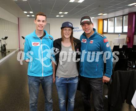 Olympiazentrum Kaernten. Pressefruehstueck. Nico Pajantschitsch, Carmen Thalmann, Markus Salcher. Klagenfurt, am 25.4.2017.
Foto: Kuess
---
pressefotos, pressefotografie, kuess, qs, qspictures, sport, bild, bilder, bilddatenbank