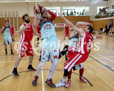 Basketball 2. Bundesliga. Playoff.  Villach Raiders gegen St. Poelten Dragons.  Marko Kolaric (Villach), Lukas Boeck (St. Poelten). Villach, am 21.5.2017.
Foto: Kuess
---
pressefotos, pressefotografie, kuess, qs, qspictures, sport, bild, bilder, bilddatenbank